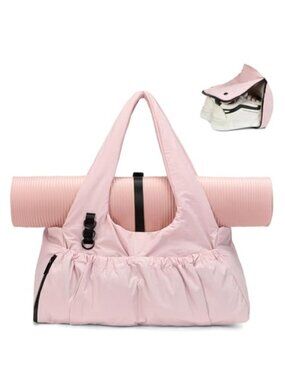 Women's Yoga Mat Bag Large Gym Tote with Mat Holder Workout Bag